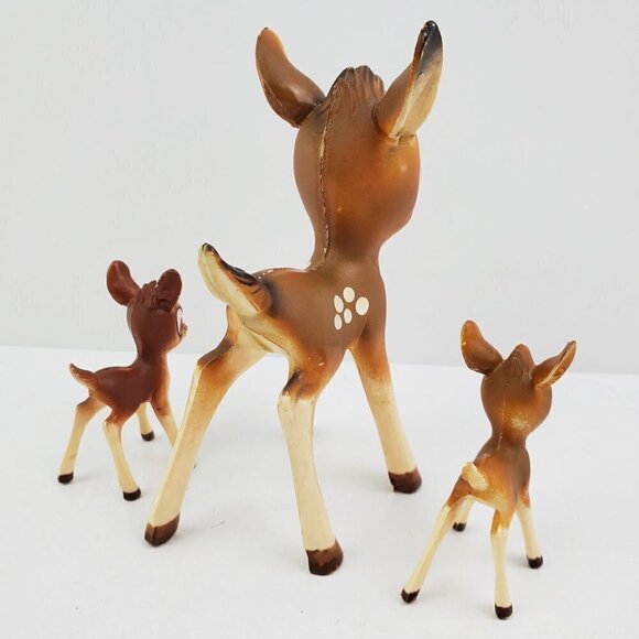 Bambi Deer Vintage WDP Walt Disney Production Toy Figurines Plastic Set of 3 - Picture 6 of 8
